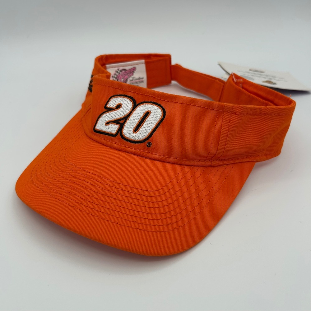 NASCAR Visor Tony Stewart #20 Ladies OSFM Orange Racing Sporty Y2K Vintage